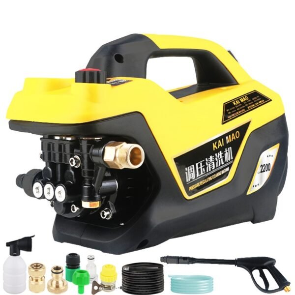 Adjustable Pressure Household Car Washing Machine 220V Small Automatic Induction Water Gun High Pressure Cleaning Tool Equipment