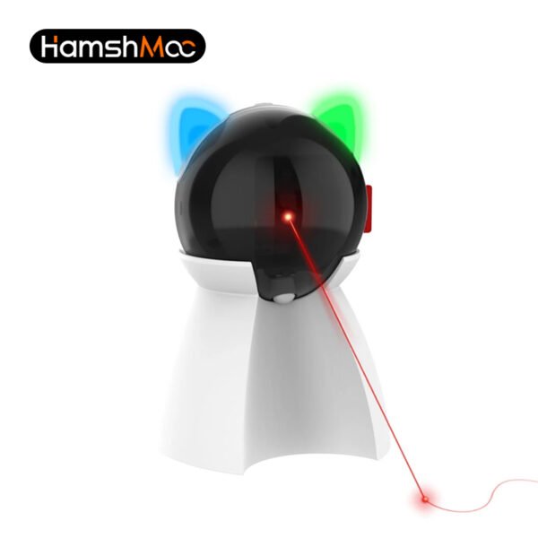 HamshMoc Smart Laser Pointer Cat Toy Automatic Robot For Play Game Interactive Toys For Cats Electronic Rechargeable Usb Teaser