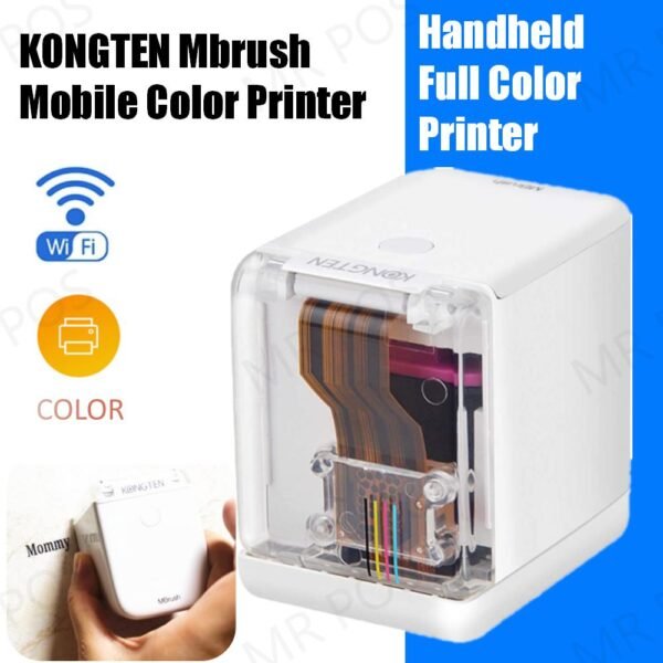 Kongten Mbrush Handheld Printer Portable Mini Inkjet Mobile Color Printers Customized Code Label Symbol Pattern Temporary Ink